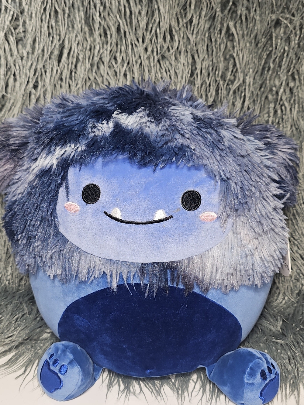 Squishmallows Blue Plush Yeti with Pink Cheeks